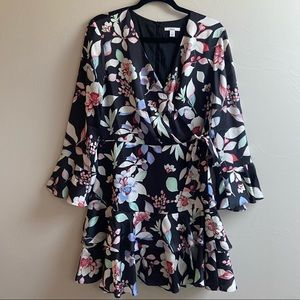 Bar III Floral Wrap Dress